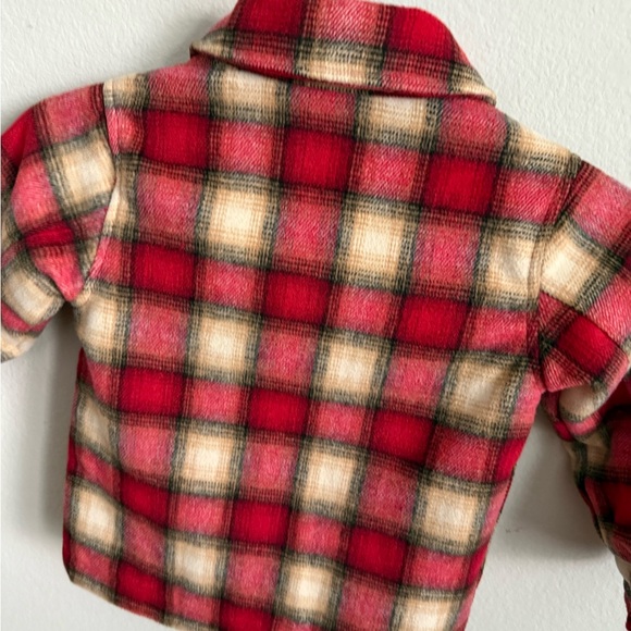 Old Navy Red and Cream Plaid Flannel Jacket - Picture 4 of 4